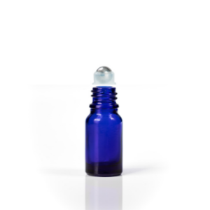 Euro 10ml Blue Bottle with Roller Ball and Black Cap