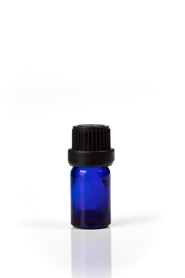 Euro 10ml Blue Bottle with Black Tamper Screw Cap