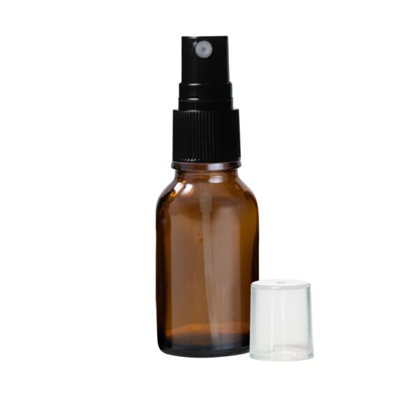 Euro 15ml Amber Bottle with Fine Mist Spray Top