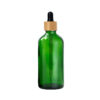 Euro 100ml Green Bottle with Bamboo Dropper/Black Rubber