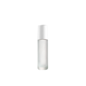 Petra 10ml Frosted Glass Bottle with Roller Ball and White Cap