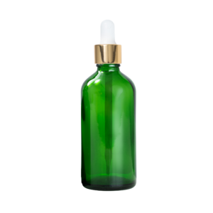 Euro 100ml Green Bottle with Gold Dropper