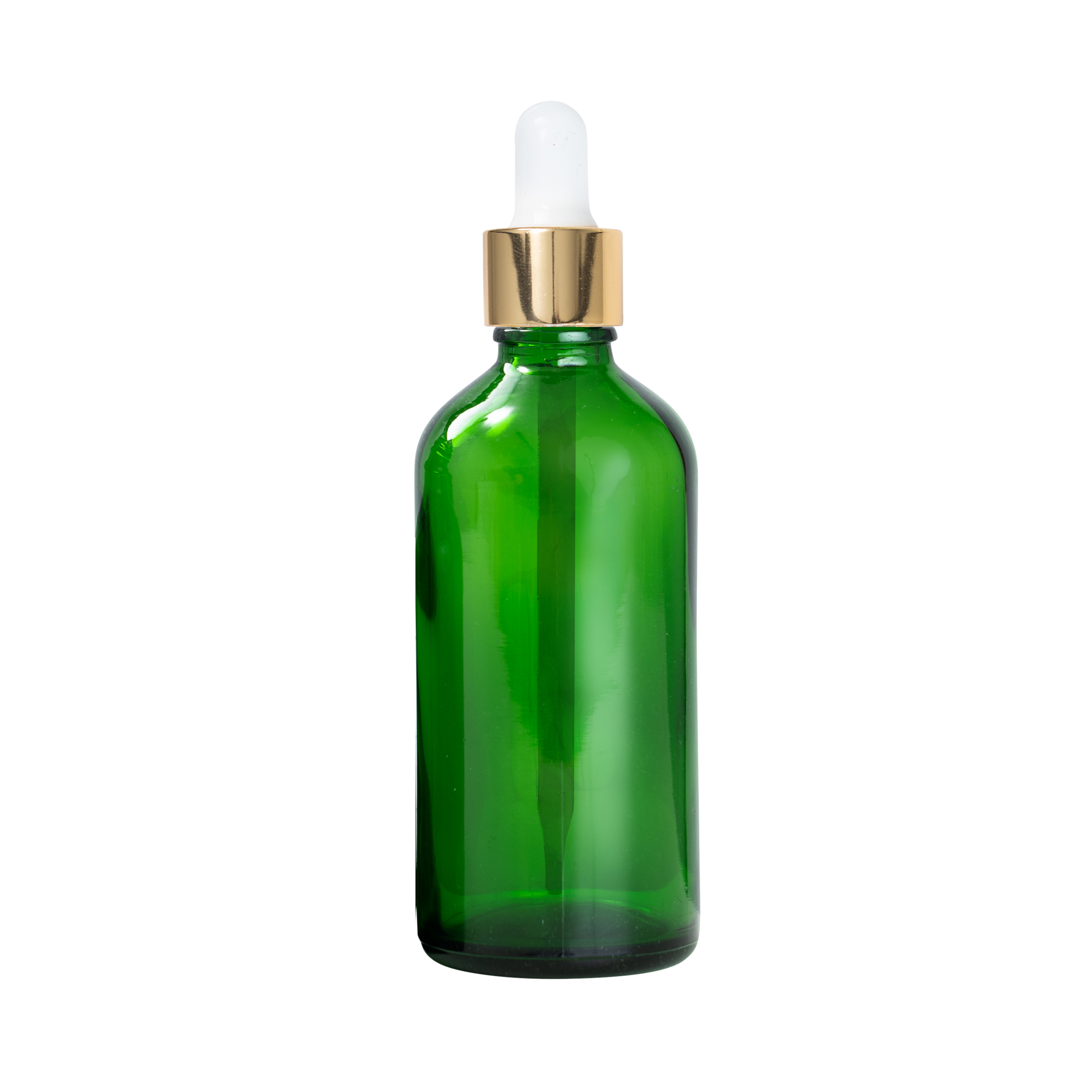 Euro 100ml Green Bottle With Gold Dropper | PetraPack