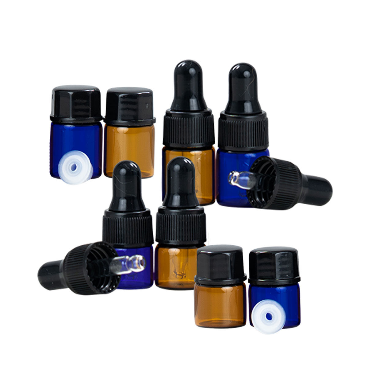 1ml 2ml vials with dropper and orifice cap